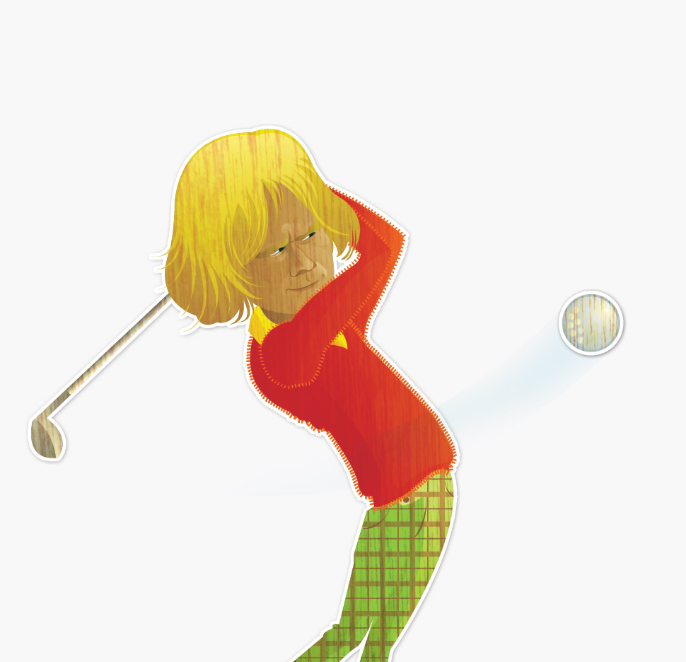 Illustration Jack Nicklaus, detail