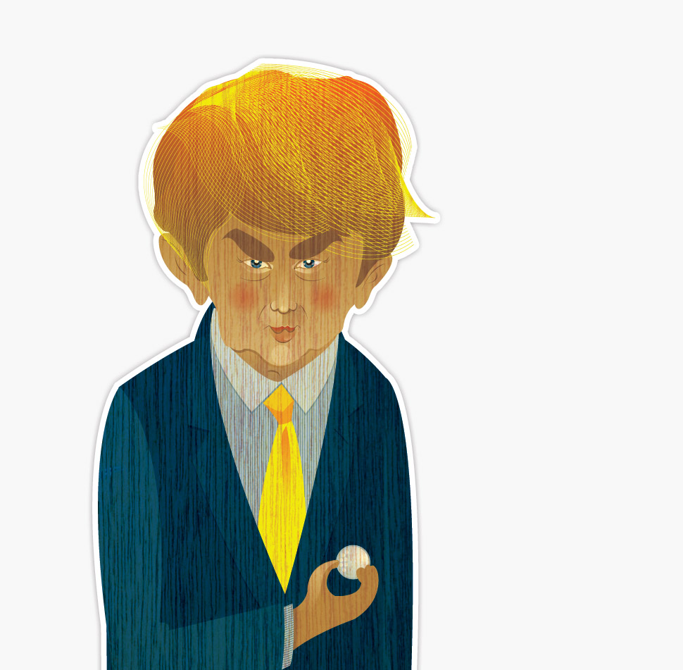 Illustration Donald Trump, detail